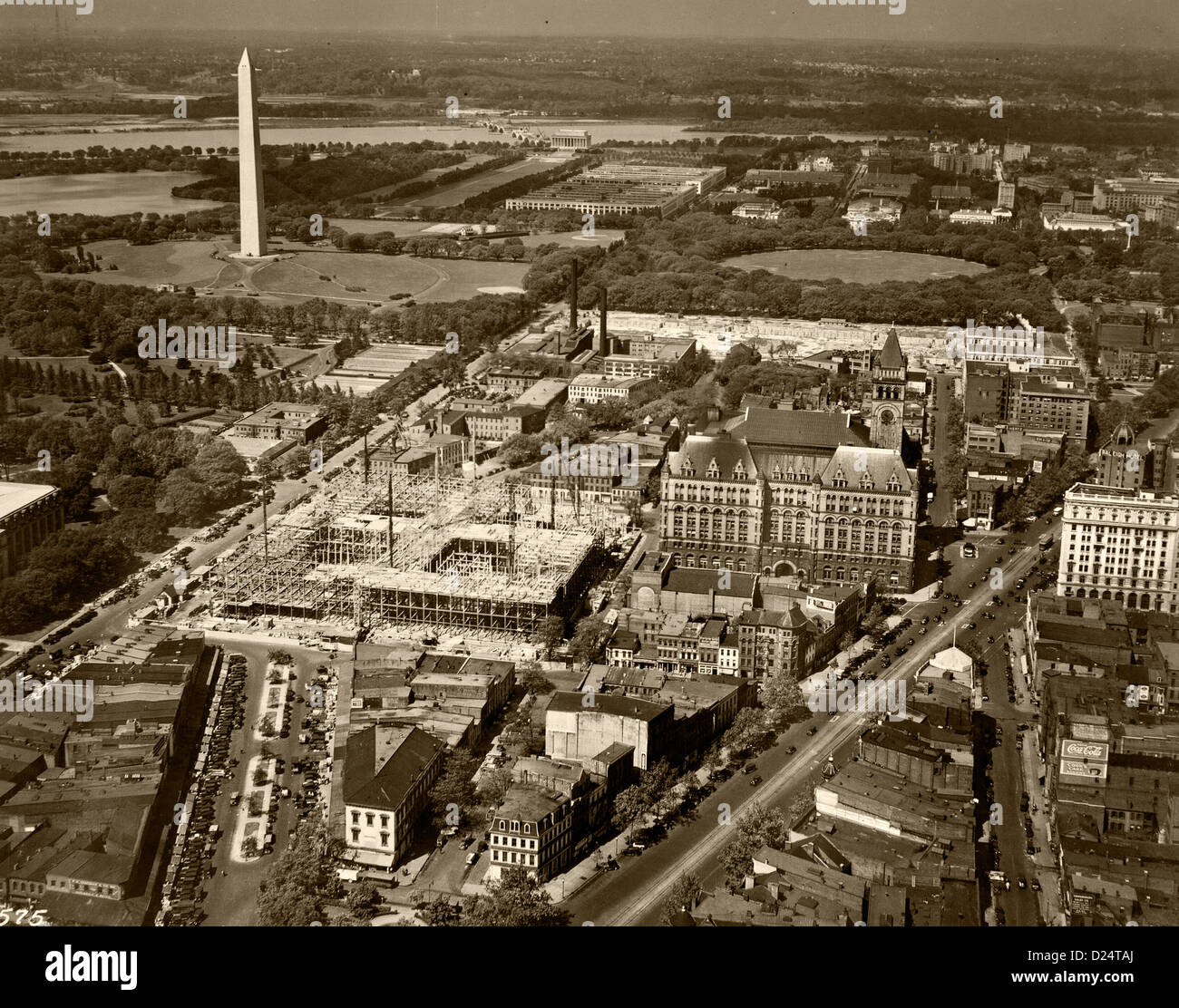 historical aerial photograph Washington, DC, 1929 Stock Photo