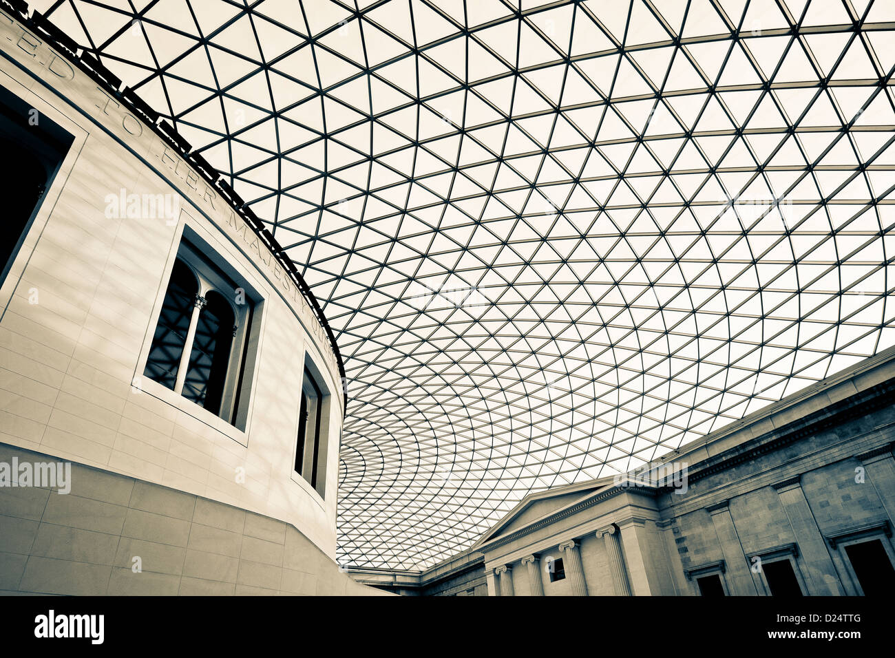 The Great court, The British Museum, Great Russell Street, London, England Stock Photo