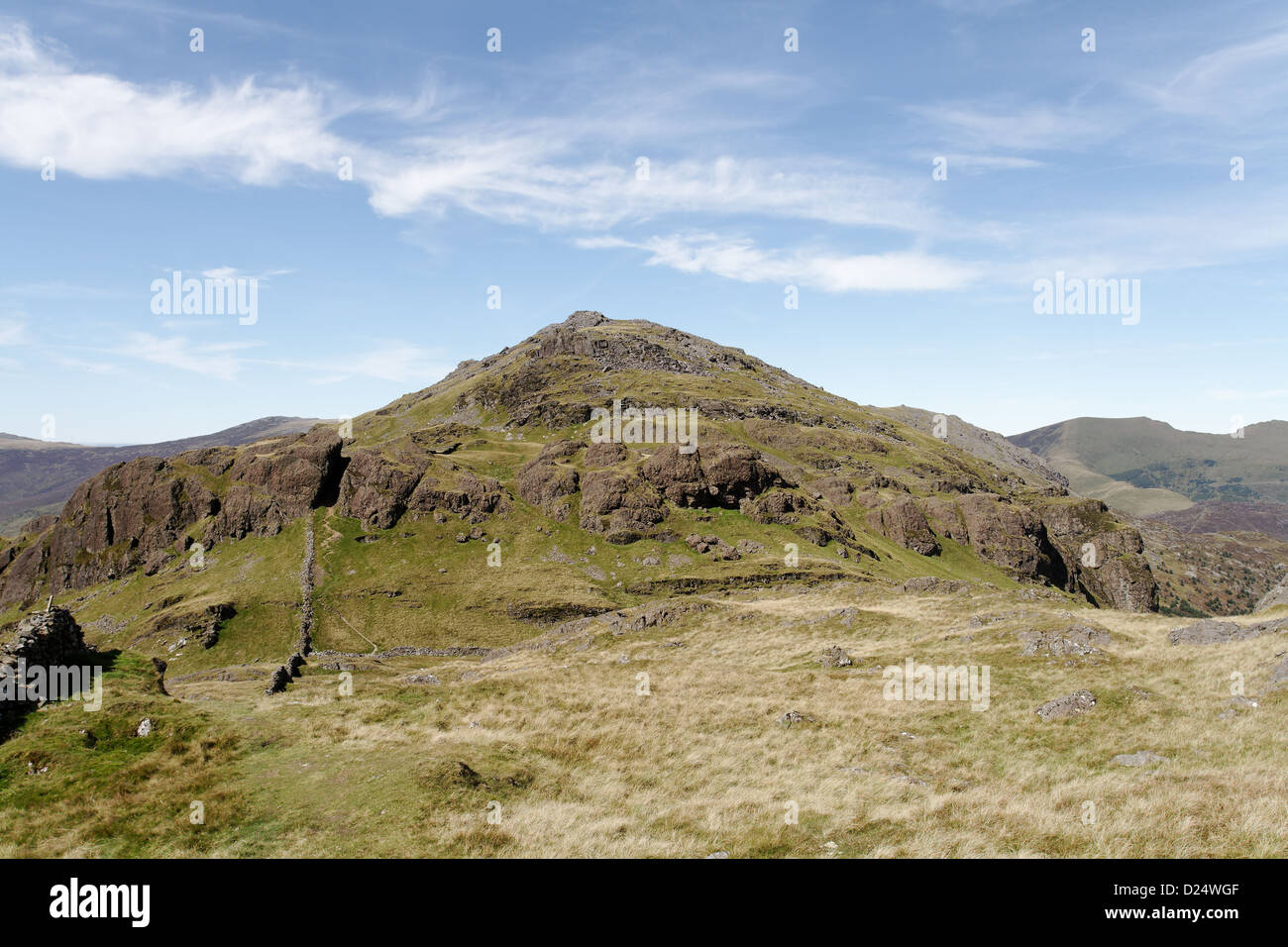View of Moel yr Ogof from Moel Hebog, Snowdonia Stock Photo