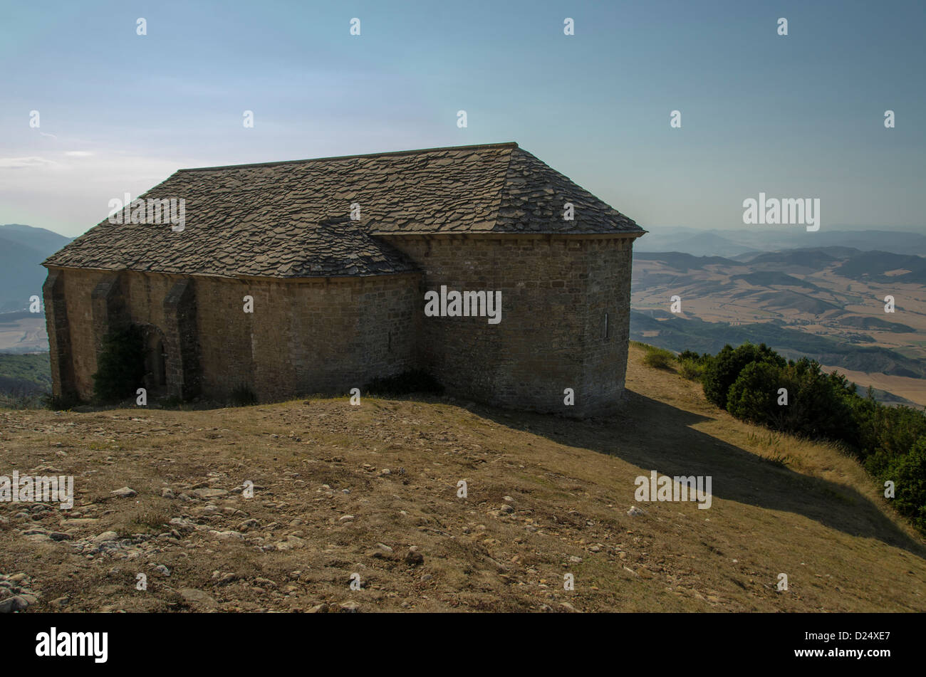 San Miguel chapel. Izagaondoa valley, Navarre, Spain Stock Photo