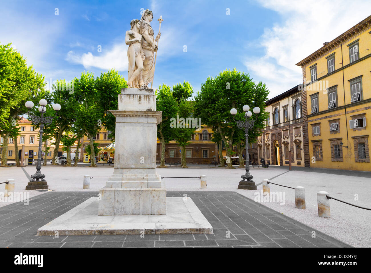 Piazza Napoleone in Lucca, Tuscany, Italy Stock Photo Alamy