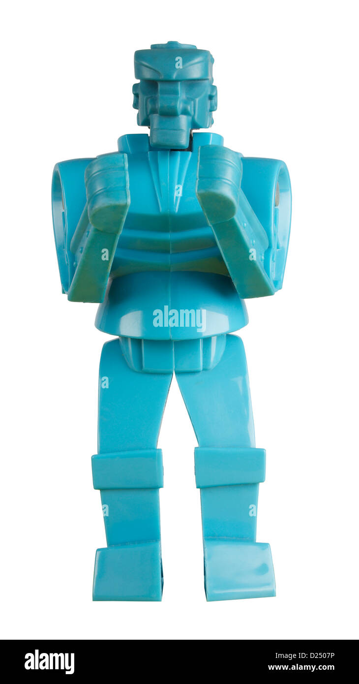 Blue Rock-em Sock-em robots Stock Photo - Alamy