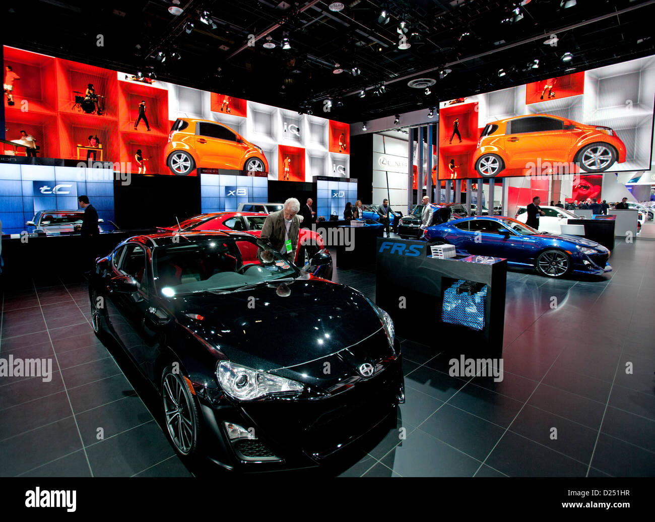 2013 North American International Auto Show, Detroit, Michigan. Scion display. Stock Photo
