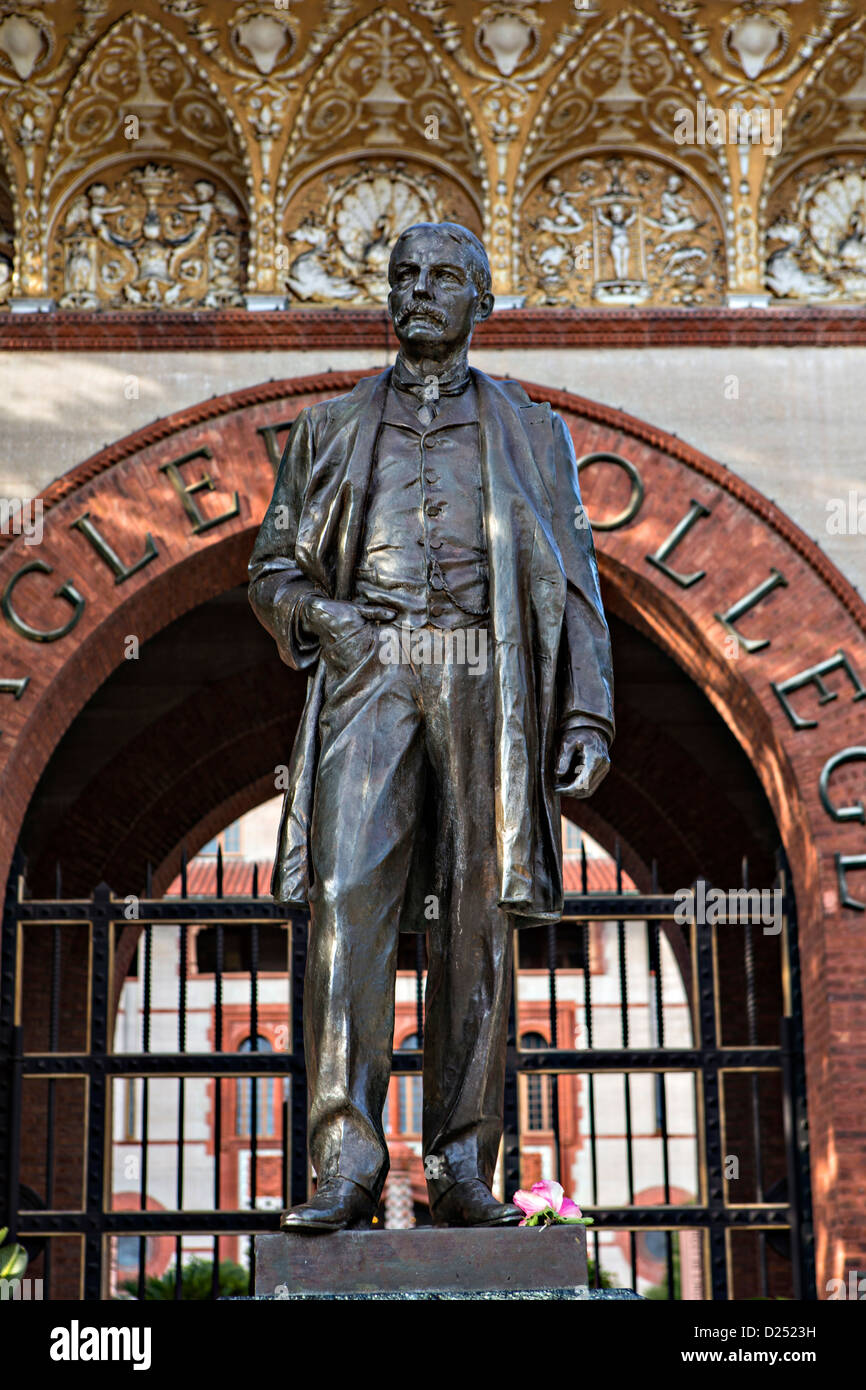 Statue of Henry Flagler at Flagler College in St. Augustine, Florida