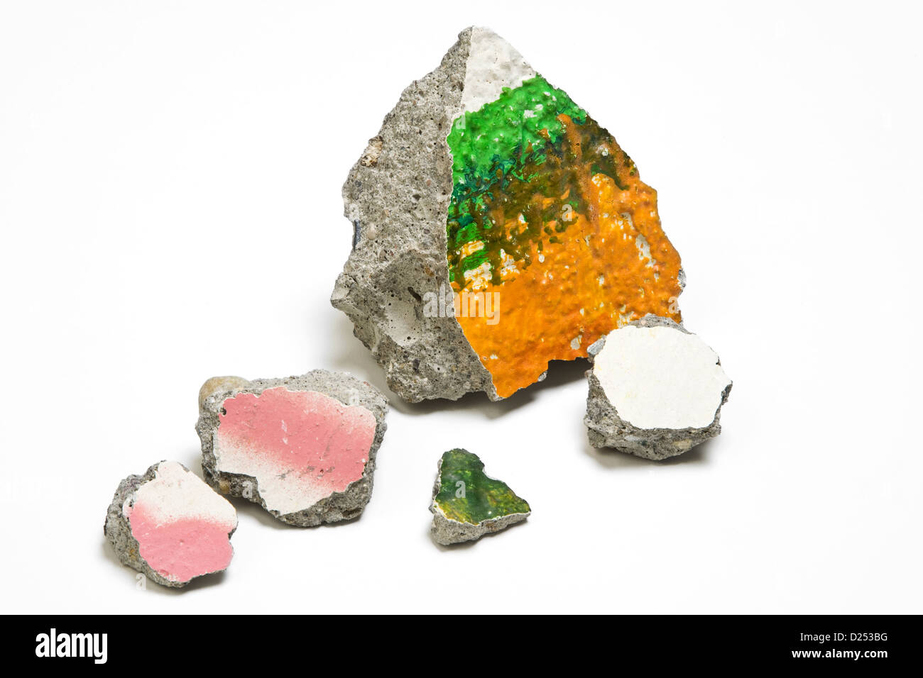 Berlin, Germany, knocked out pieces of the Berlin Wall Stock Photo