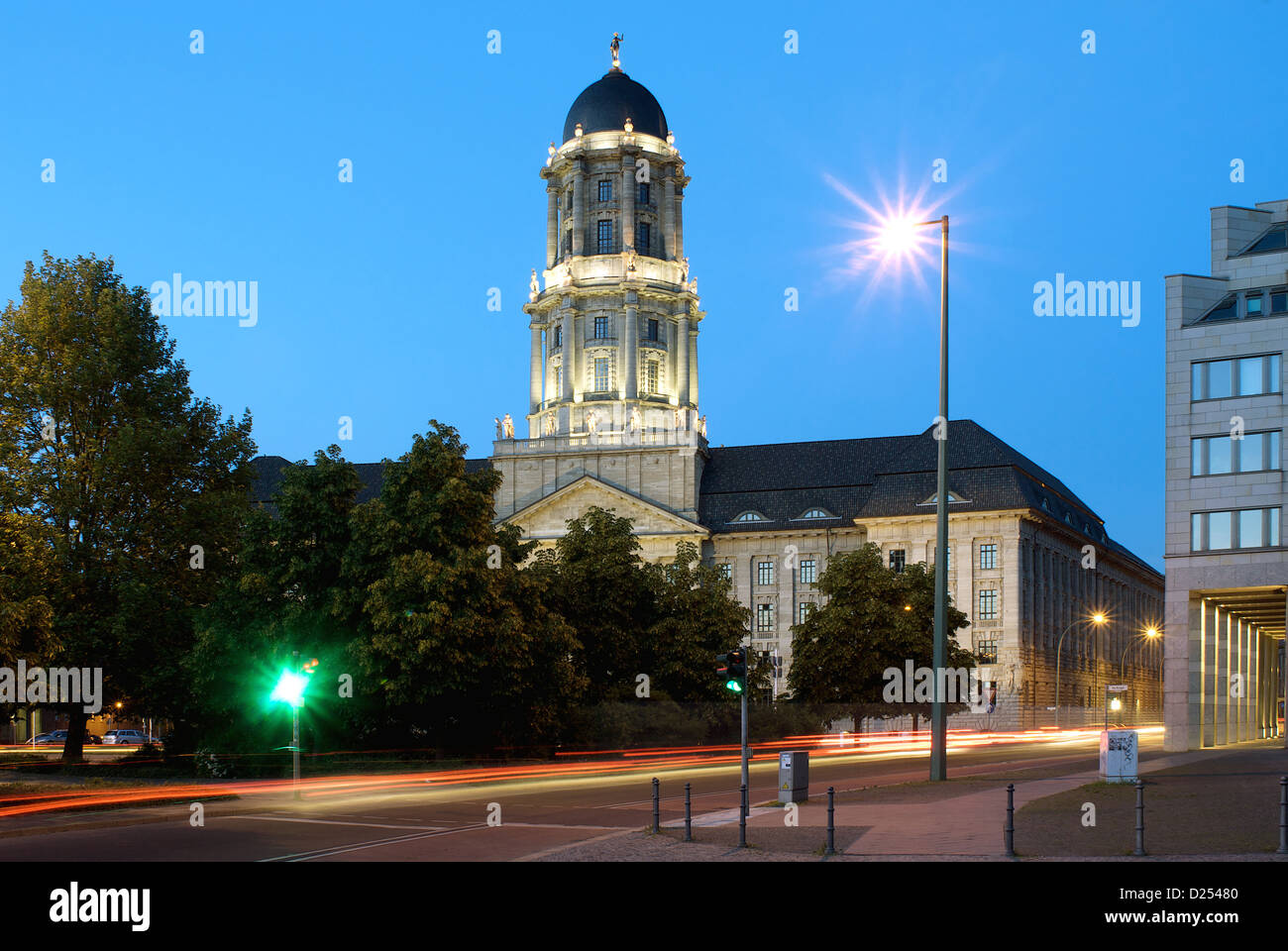 Berlin, Germany, old townhouse on the market for whey Daemmerung Stock Photo