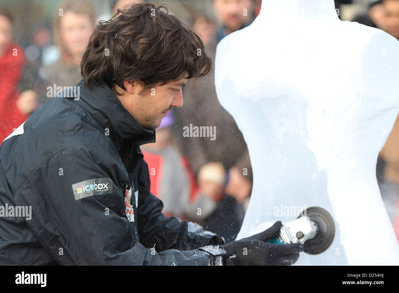 London Ice Sculpting Festival at Canary Wharf 2013 Stock Photo - Alamy