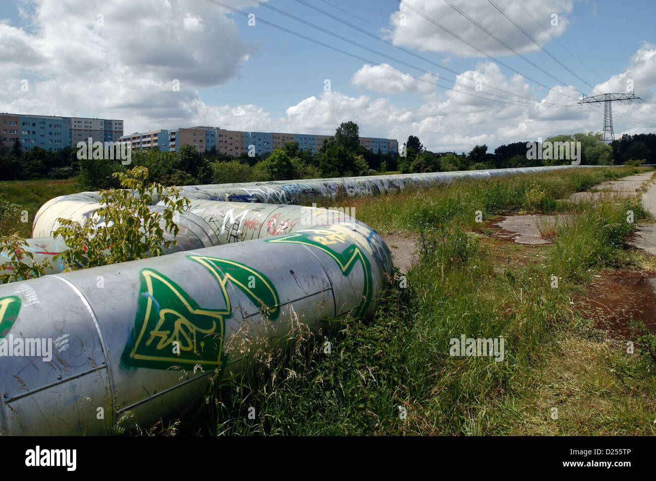 Berlin, Germany, pipes for district heating Stock Photo Alamy