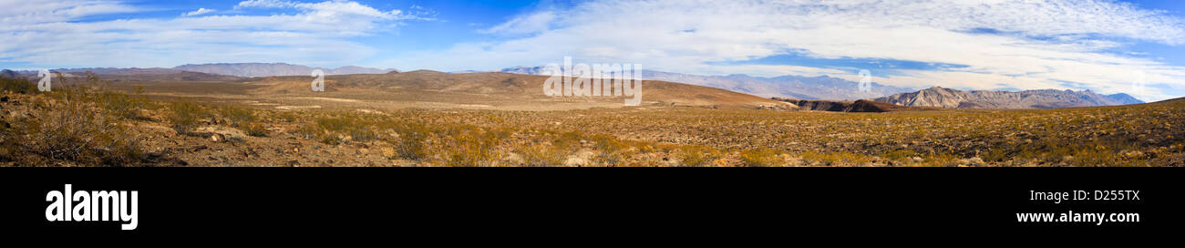Panoramic of Nevada desert Stock Photo