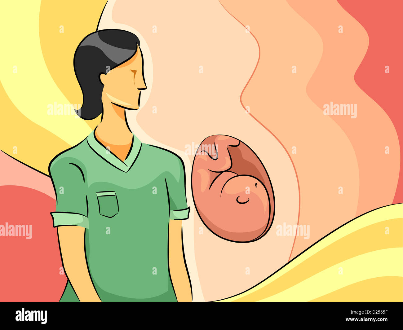 Акушерка с беременной рисунок