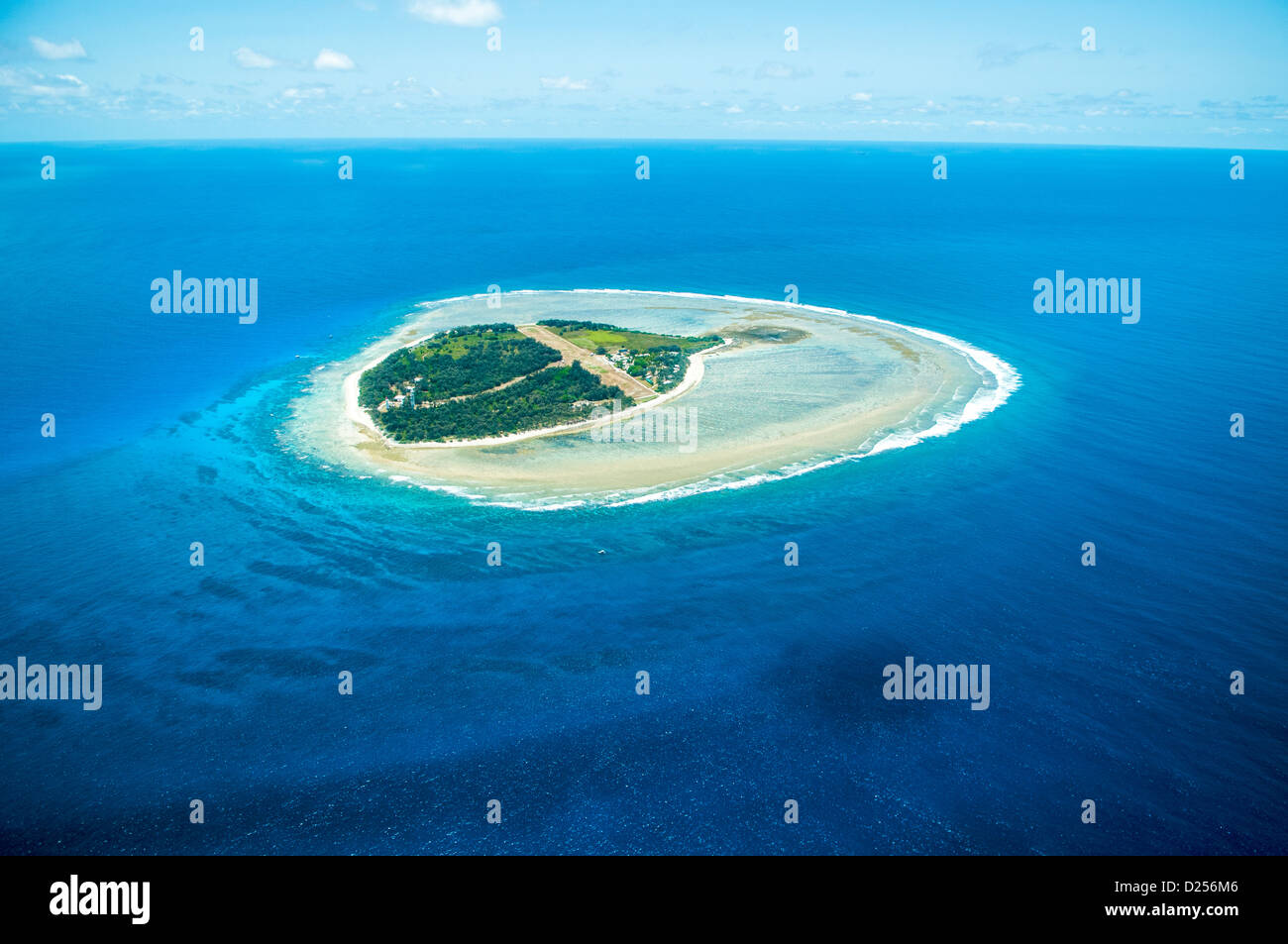 Aerial view of Lady Elliot Island, Great Barrier Reef, Queensland, Australia Stock Photo