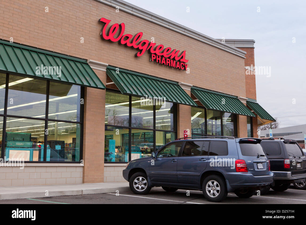 Walgreens pharmacy storefront Stock Photo