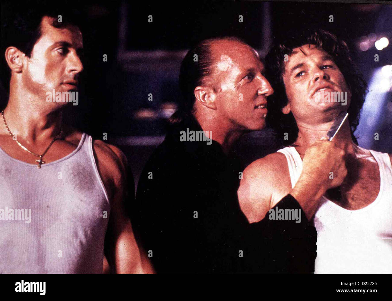 Tango & Cash  Tango & Cash  Sylvester Stallone, James Hong, Kurt Russell Gemeinsam versuchen Tango (Sylvester Stallone) und Stock Photo