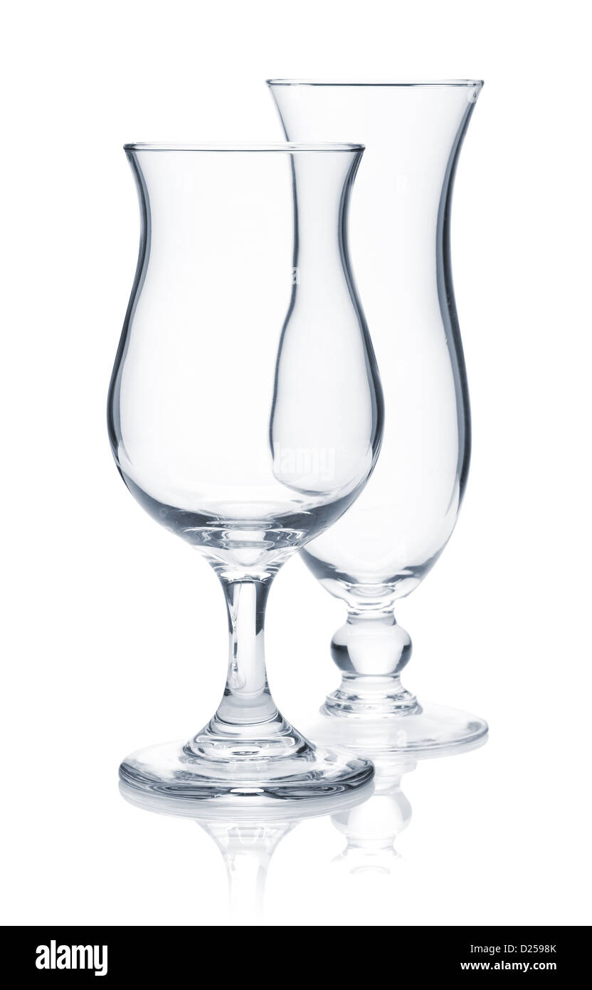 Tropical cocktail glasses. Isolated on white background Stock Photo Alamy