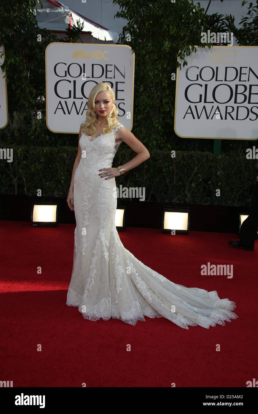 Francesca Eastwood arrives at the 70th Annual Golden Globe Awards presented by the Hollywood Foreign Press Association, HFPA, at Hotel Beverly Hilton in Beverly Hills, USA, on 13 January 2013. Photo: Hubert Boesl/dpa Stock Photo