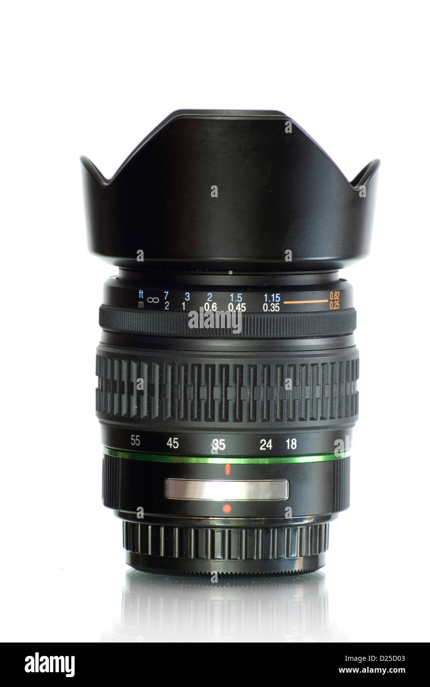 Black camera lens isolated in white background Stock Photo - Alamy