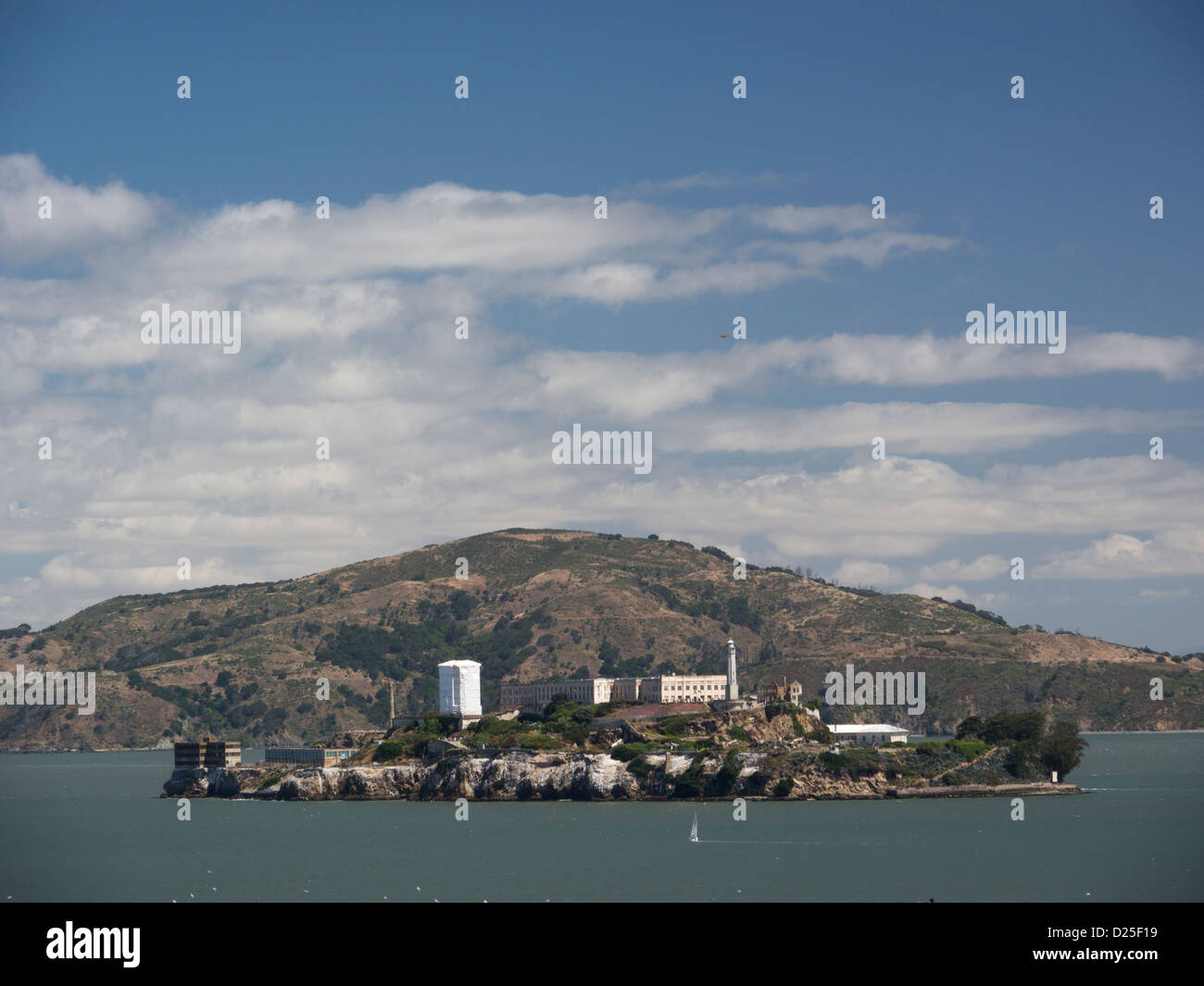 Alcatraz prison and island in San Francisco Bay Stock Photo
