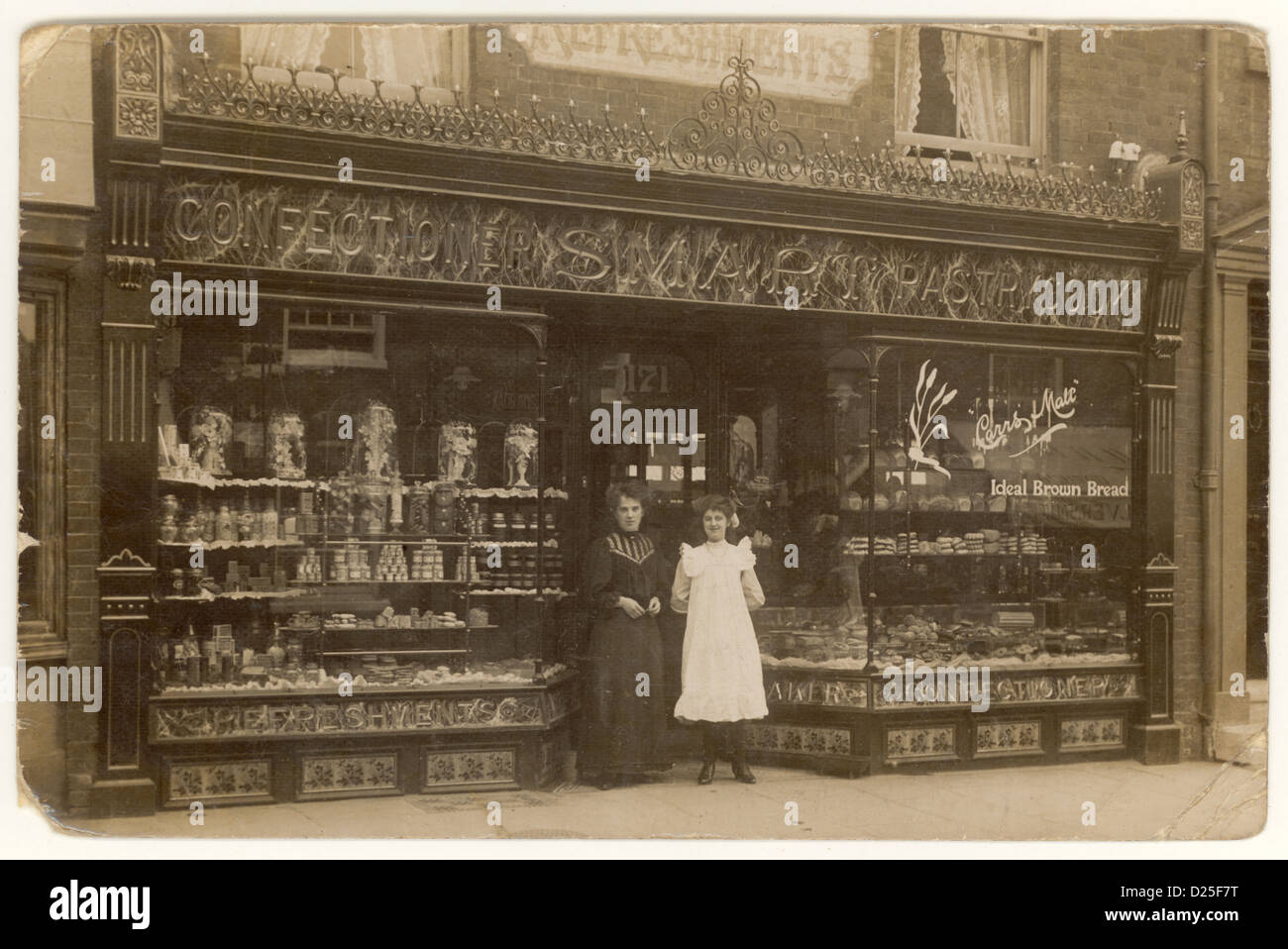 Edwardian Pastry Confectionery And Bakers Shop Called Smart Pastry Cook Female Proprietor