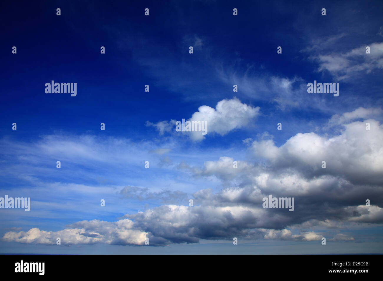 Blue sky with clouds Stock Photo - Alamy
