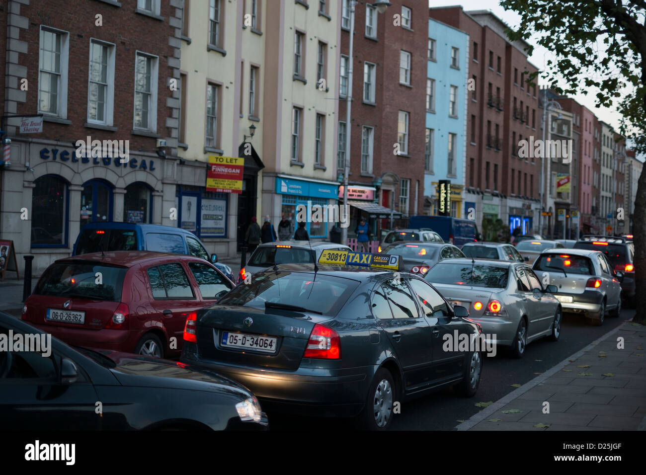 Dublin rush-hour traffic Stock Photo