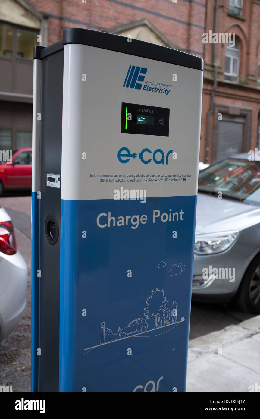 Northern Ireland electricity E car charge point Belfast Northern
