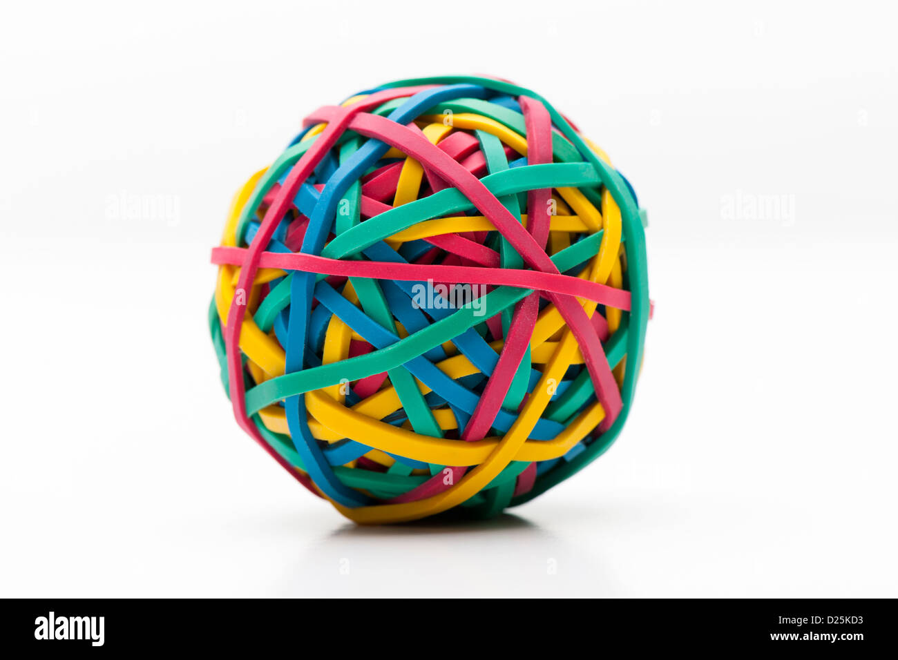 Colourful rubber band ball Stock Photo