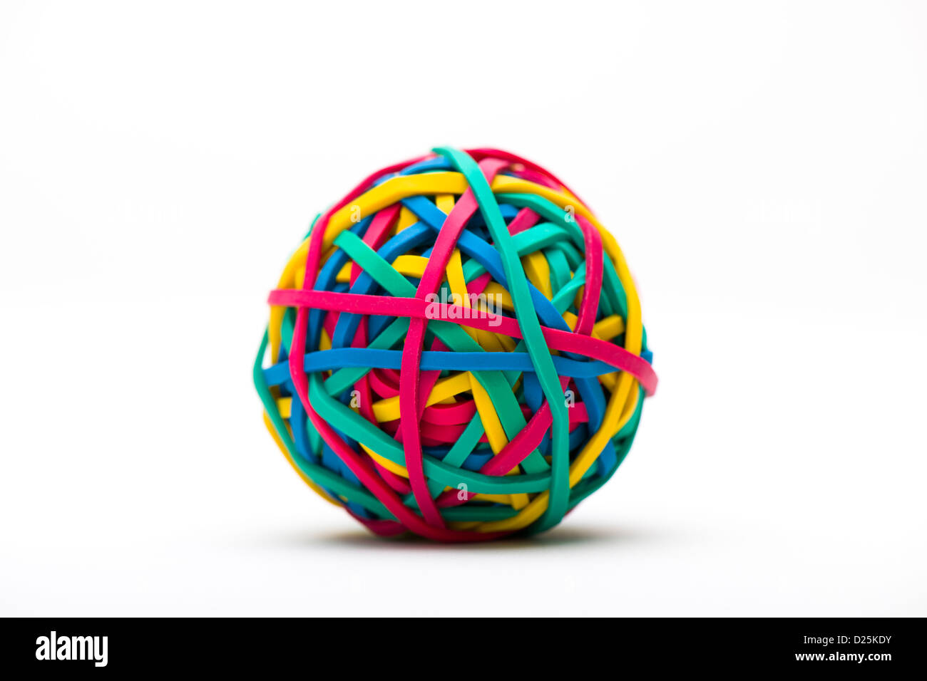 Colourful rubber band ball Stock Photo