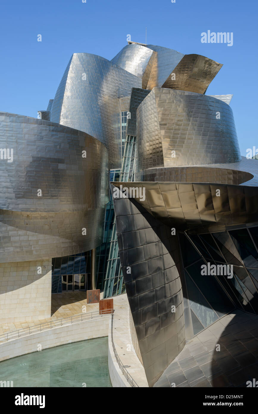 Guggenheim Museum of Bilbao (modern and contemporary art museum) designed by Frank O. Gehry Stock Photo