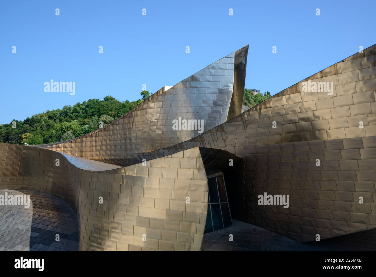 Deatil of Guggenheim Museum of Bilbao (modern and contemporary art museum) designed by Frank O. Gehry Stock Photo