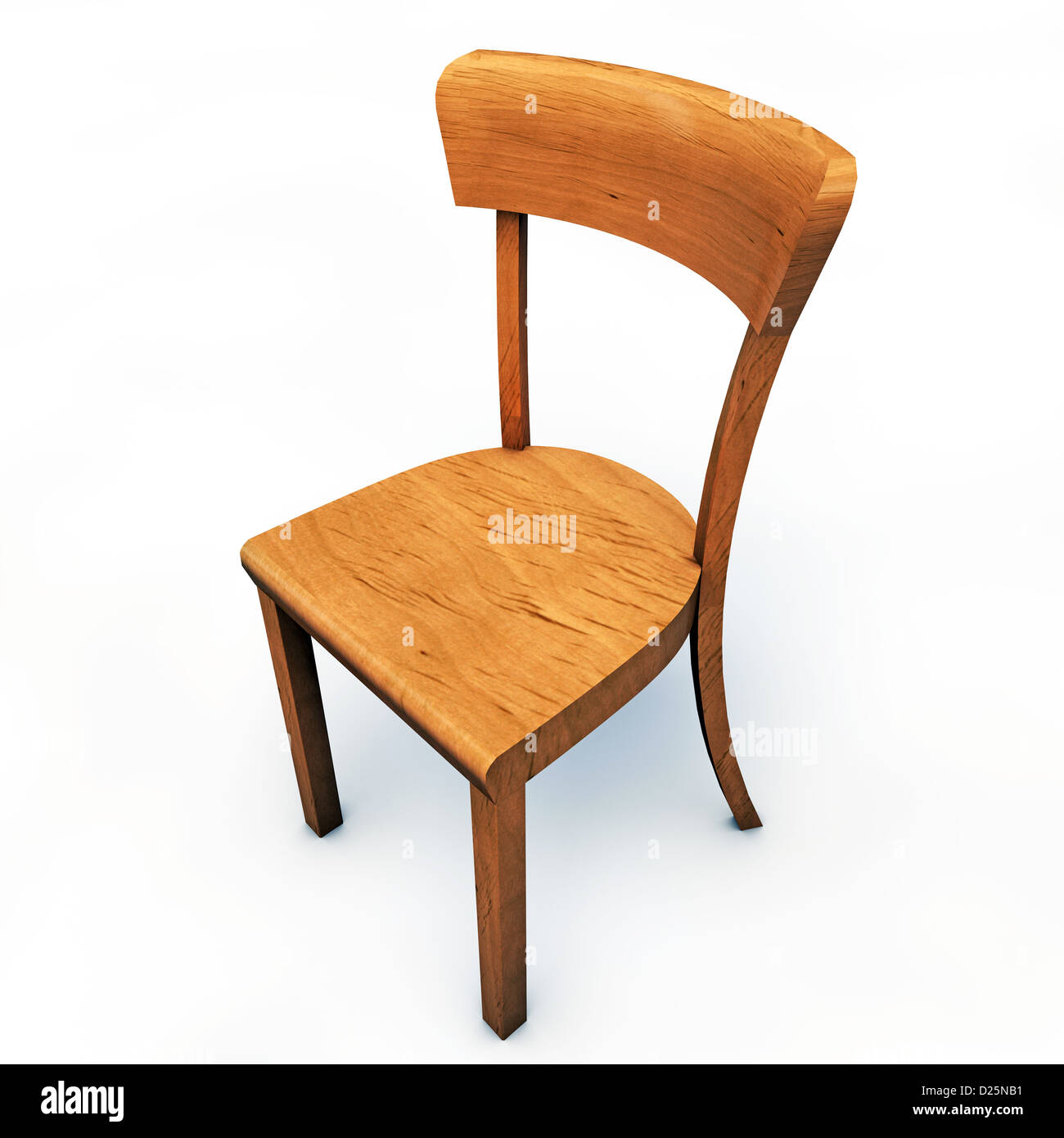 wooden chair isolated on white background Stock Photo - Alamy