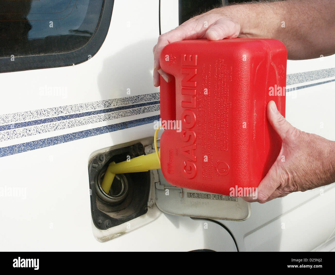 Filling auto gas tank Stock Photo Alamy