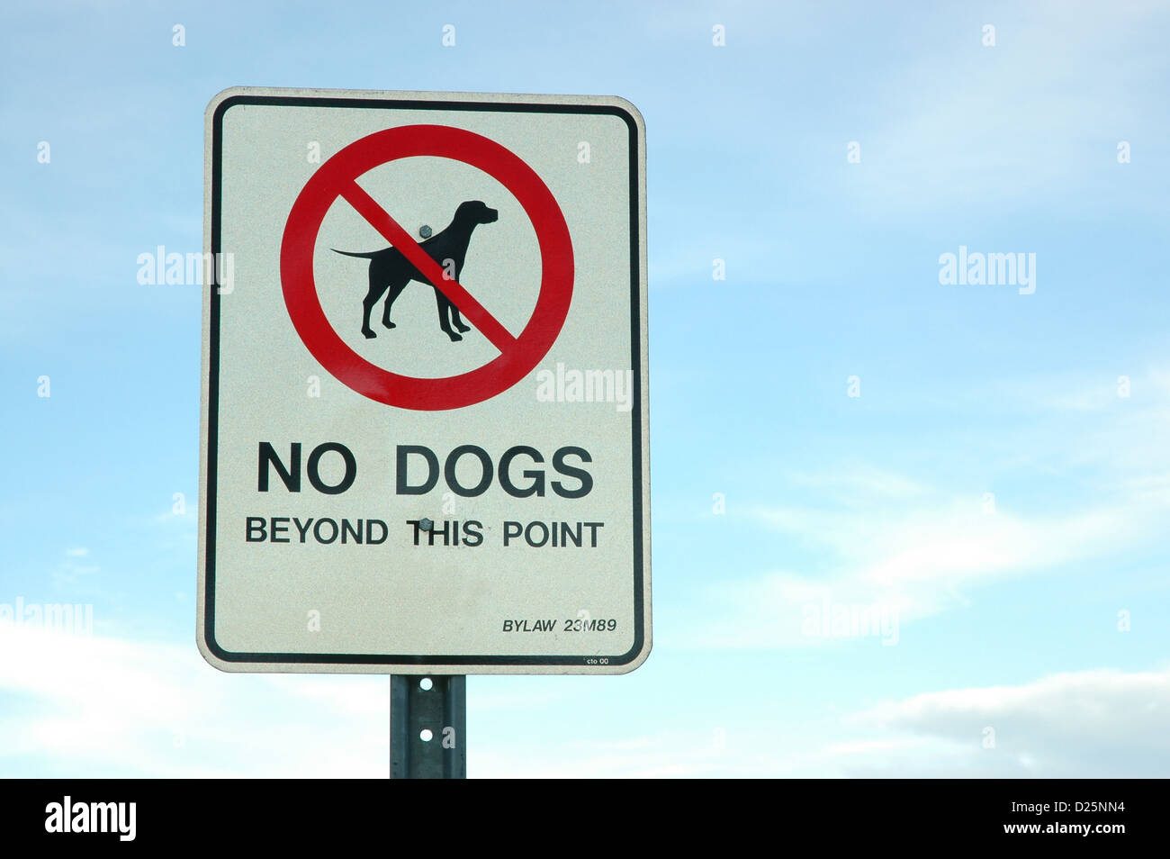 No Dogs Allowed Stock Photo