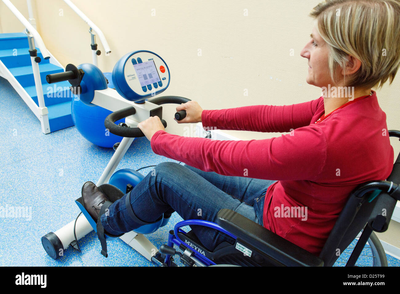 WOMAN IN REHABILITATION Stock Photo