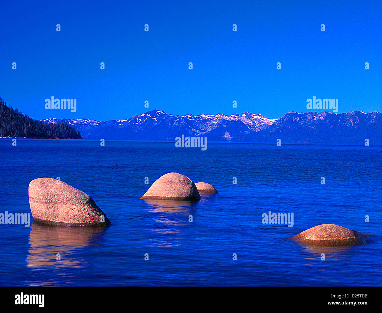 Lake Tahoe summer morning Stock Photo Alamy