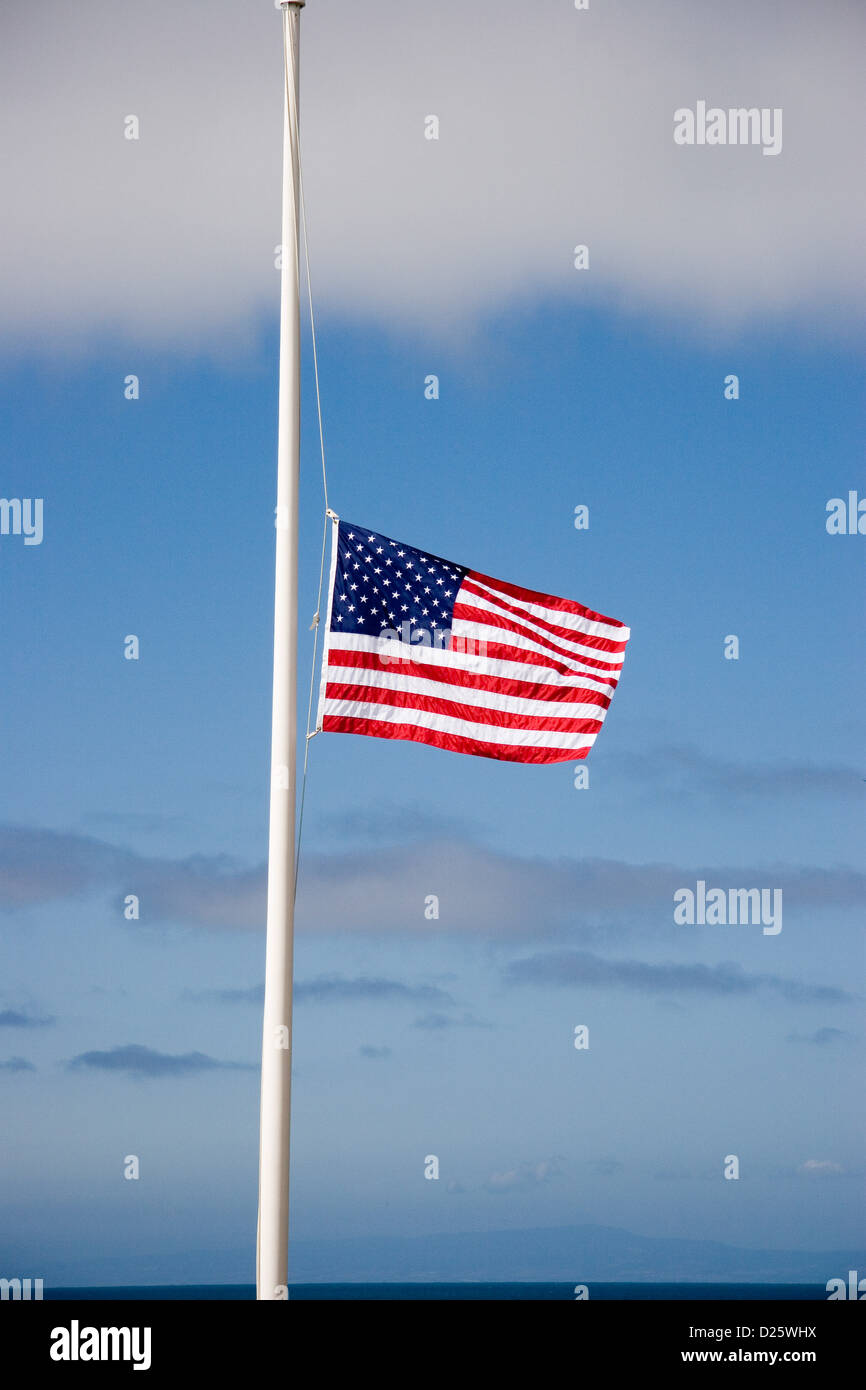Flag at Half Mast Stock Photo Alamy