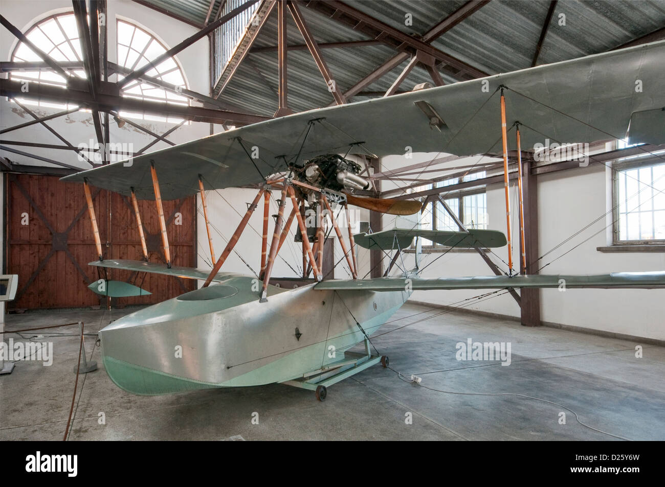 Grigorovich M-15, WW1 Russian flying boat biplane, Polish Aviation Museum in Krakow, Poland Stock Photo
