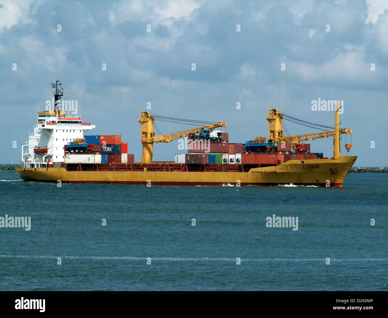 Merchant Container Ship Merchant cargo container ships Stock Photo - Alamy