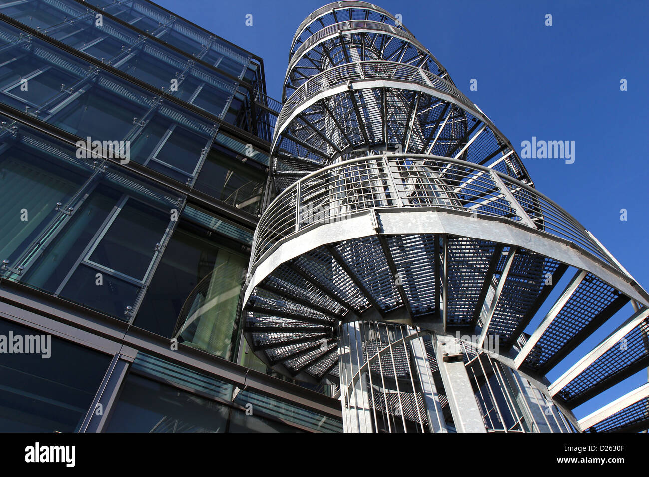 modern office building and fire staircase Stock Photo