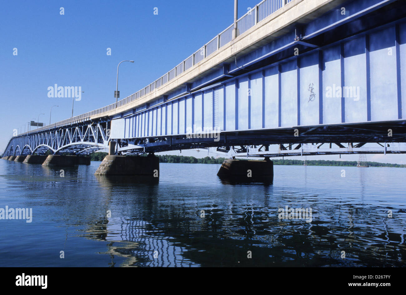 North Grand Island Bridge Stock Photo Alamy