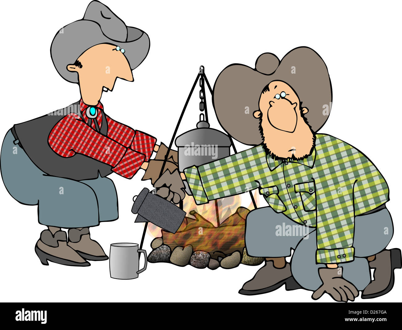 Cowboy Campfire Clip Art