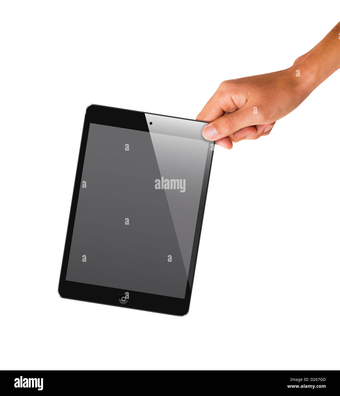 hand holding ipad mini Stock Photo Alamy