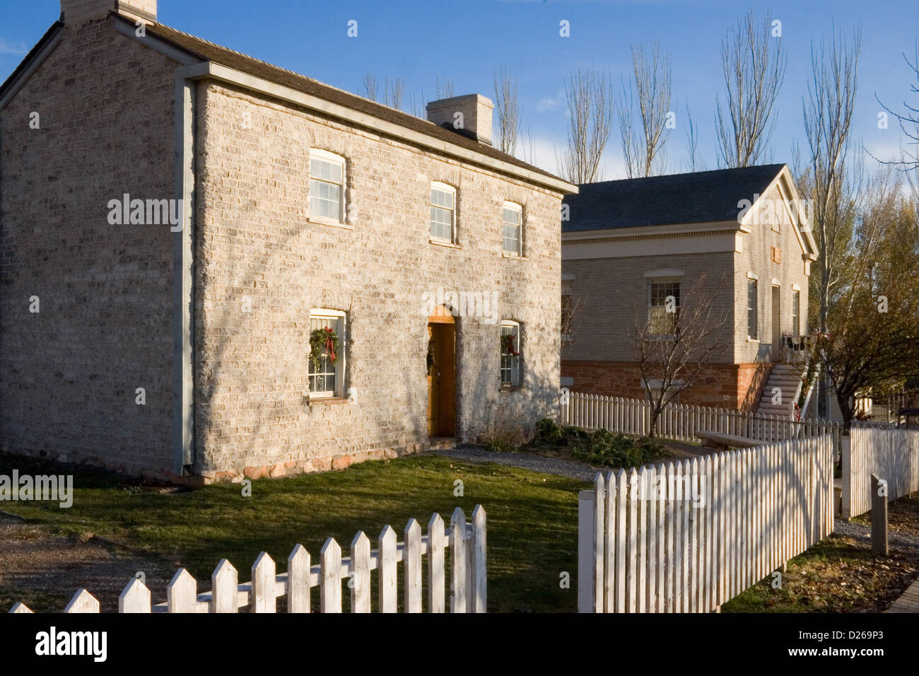 Antique Pioneer Buildings Stock Photo