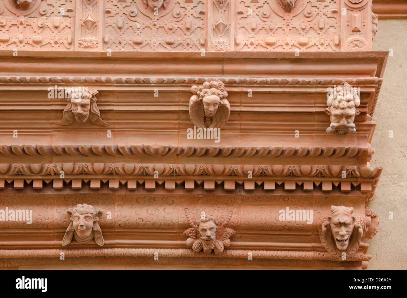 France, Alsace, Colmar. The House of Heads (La Maison des Tetes) named