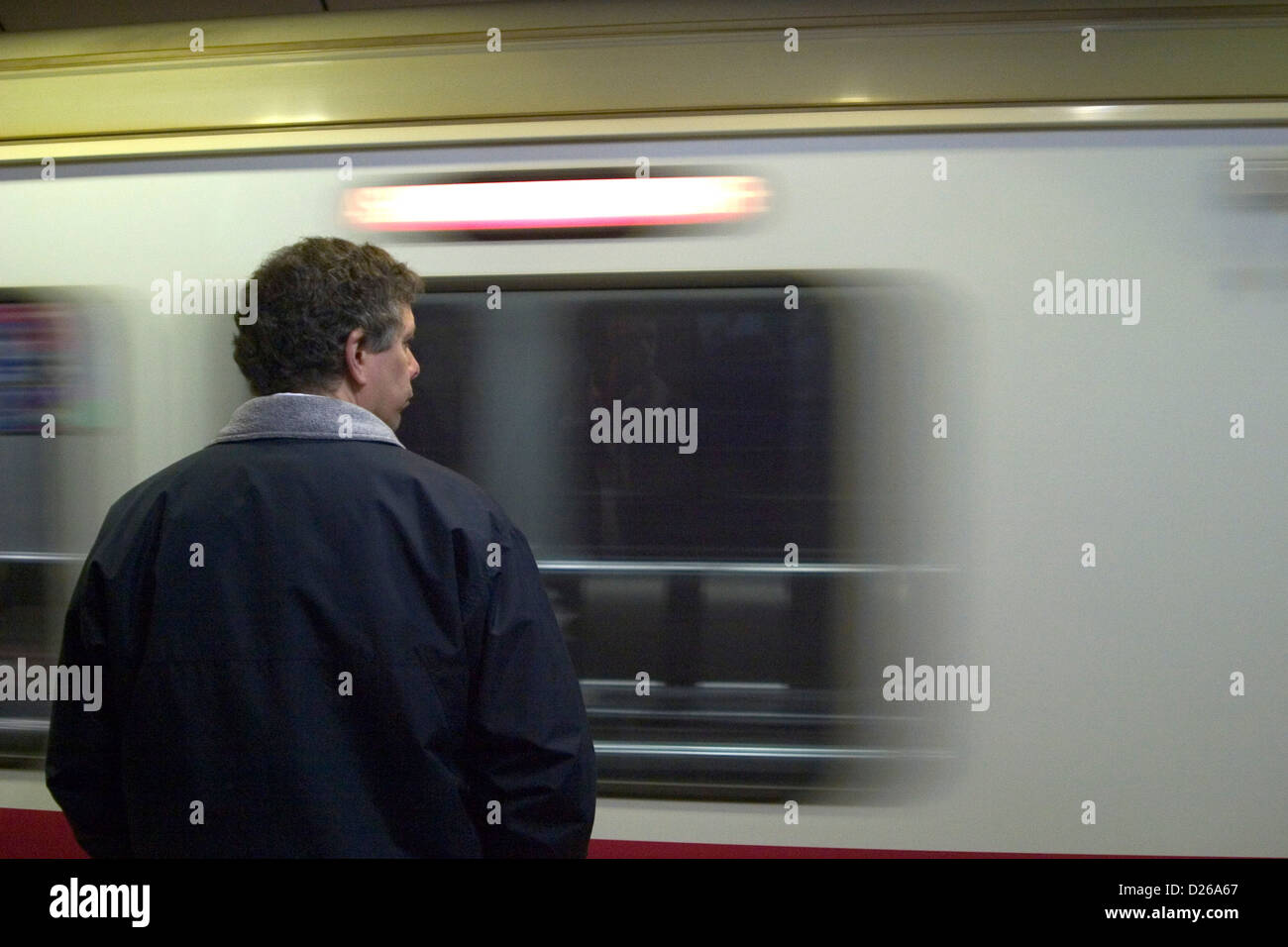 Massachusetts bay transit redline mass subway man platform waiting