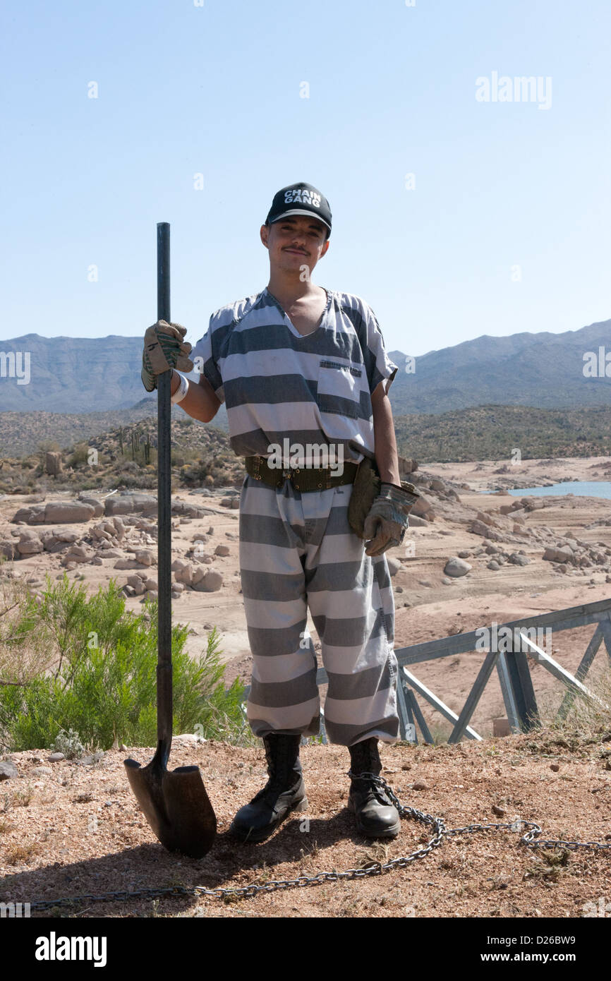 The chain gang at Maricopa County Jail in Phoenix Arizona Stock Photo