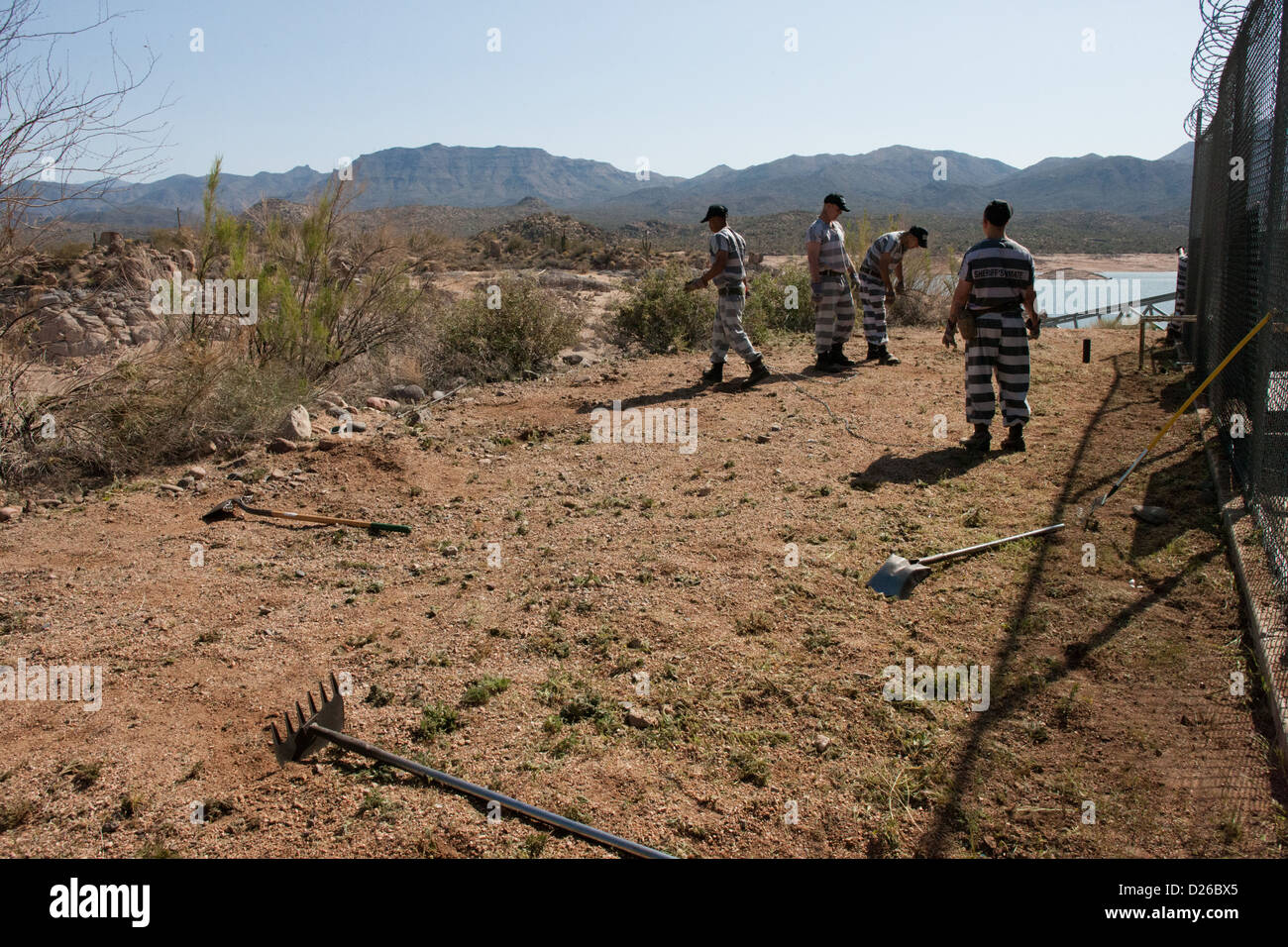 The chain gang at Maricopa County Jail in Phoenix Arizona Stock Photo