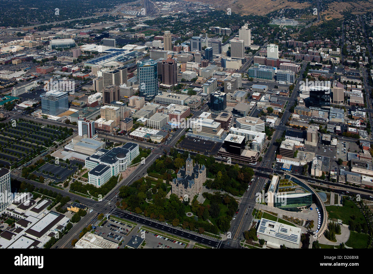 aerial photograph Salt Lake City, Utah Stock Photo