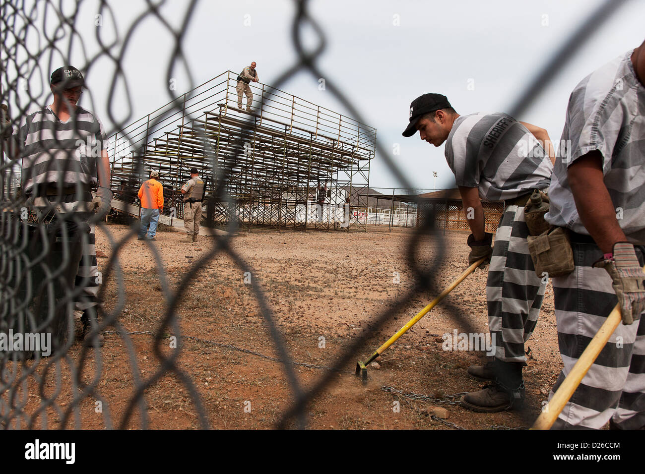 The chain gang at Maricopa County Jail in Phoenix Arizona Stock Photo