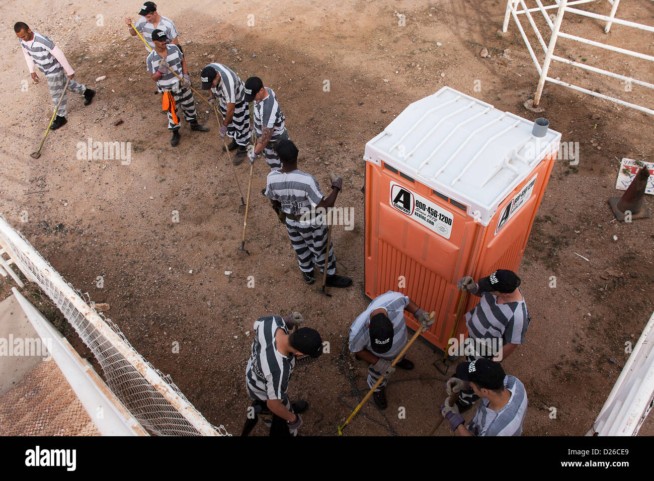 The chain gang at Maricopa County Jail in Phoenix Arizona Stock Photo