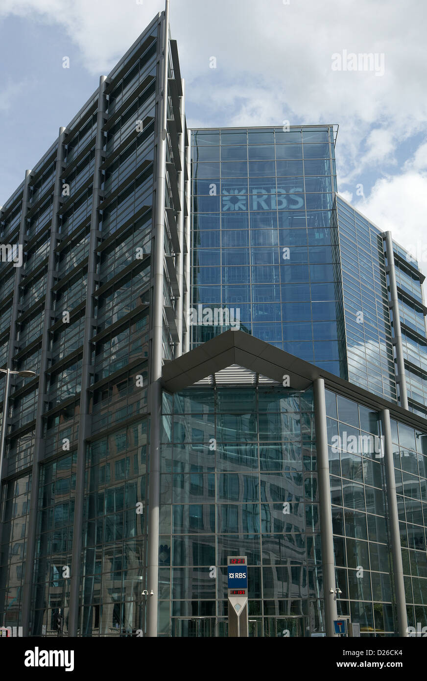 London, United Kingdom, Office buildings and the Royal Bank of Scotland Stock Photo Alamy